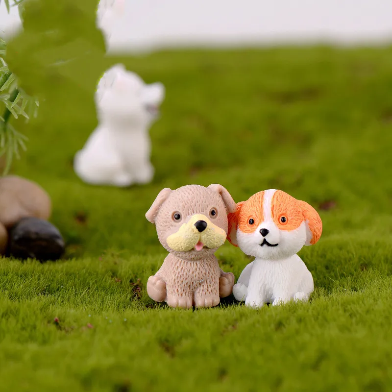 Моделирующие Животные Мини милый щенок Мультфильм Аниме фигурки микро