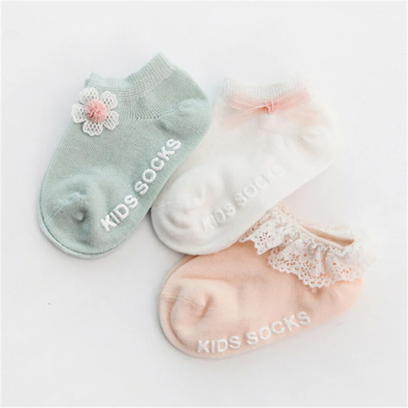 

Newborn Infant Baby Kids Girls Lace Ruffle Frilly Socks Toddlers Soft Cotton Lace Bow Princess Angel Ankle Socks
