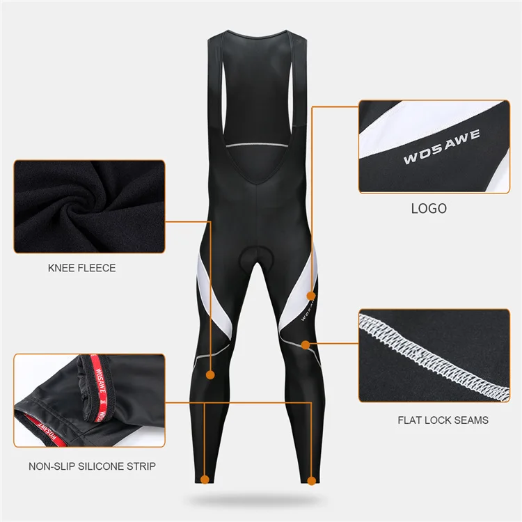 

WOSAWE motorcycle Cycling Bib Trousers 3D Gel Padded Cycling Long Leggings Bicycle Bib Tights Reflective MTB Road moto Pants