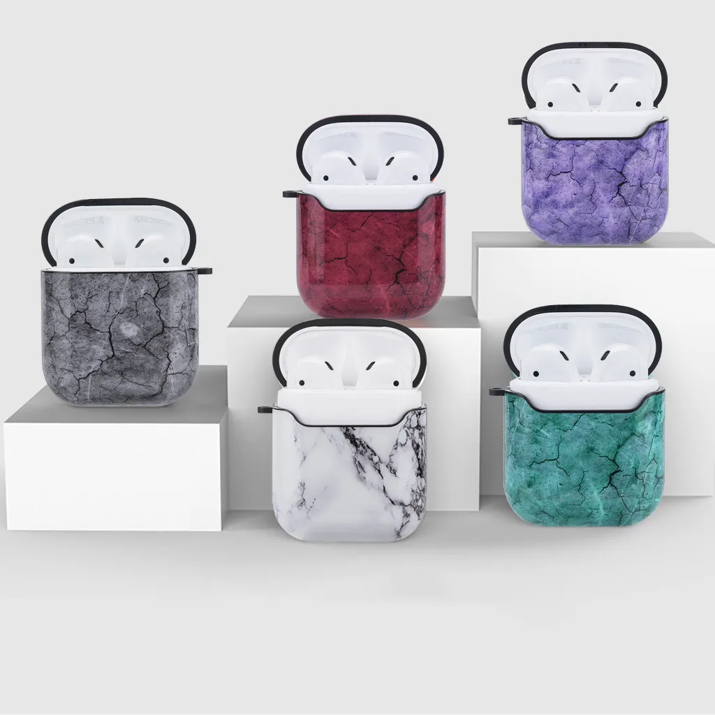 Чехол VOBERRY для Airpods 2 чехол с мраморными наушниками Apple беспроводной Bluetooth