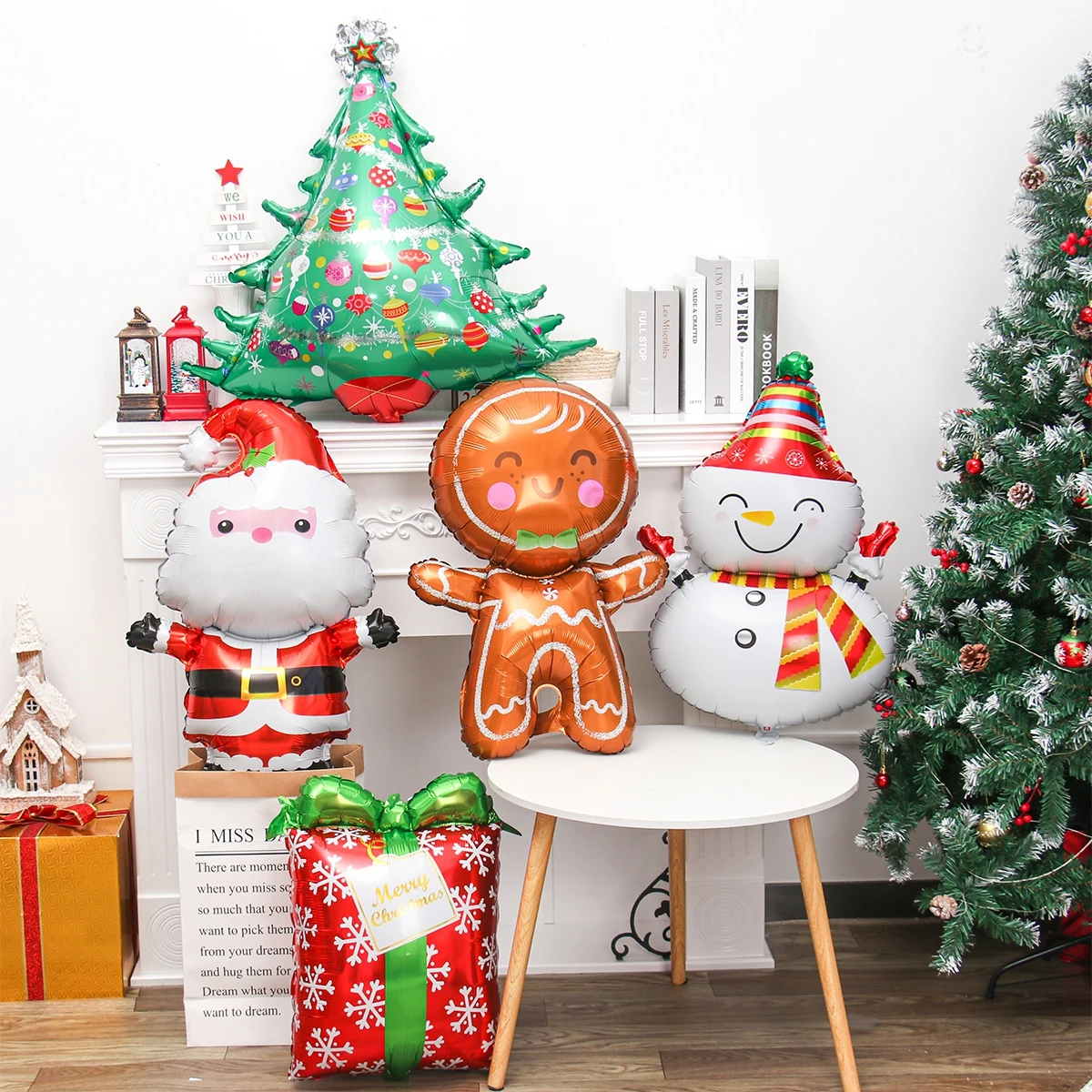 

Фольгированные воздушные шары "Merry Christmas", воздушный шар "Санта-Клаус", "Снеговик", 2021, Рождественская елка, украшение для рождественской вечер...