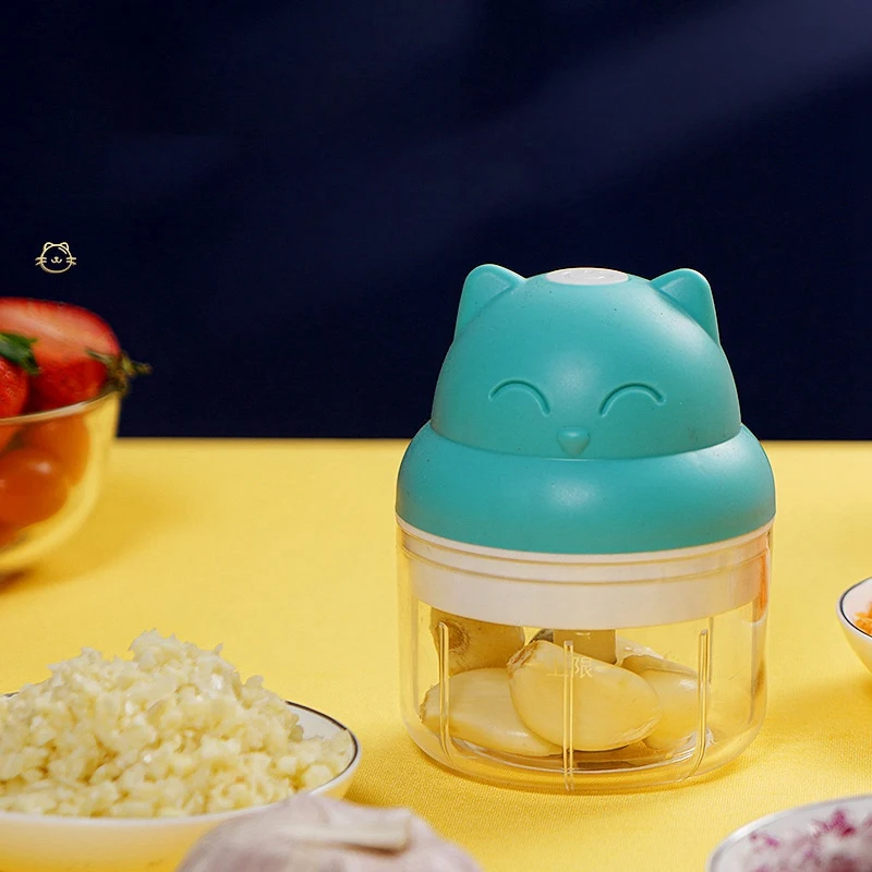 

Electric Garlic Machine Chopper,Mini Food Meat Wireless Processor Blenders Grinder for Fruits Onions Ginger 100ML