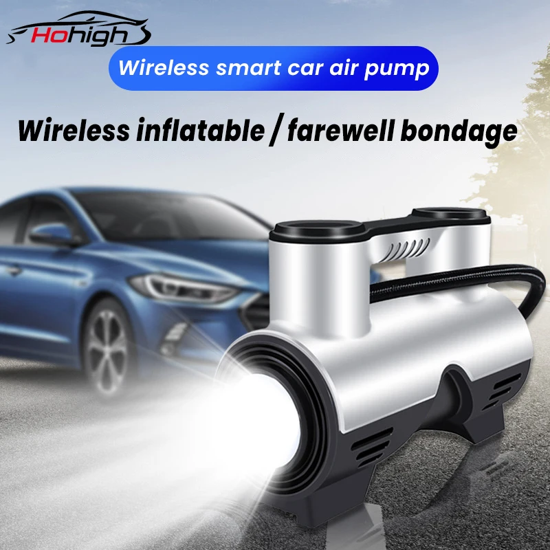 

Portable 120W Wireless Car Air Pump Electric Auto Tire Inflatable Pump Digital Smart Air Compressor Inflator For Bicycle Balls