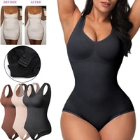 shapewear bodysuit scoop neck tank tops for women tummy control waist trainer vest full body shaper slimming underwear corset