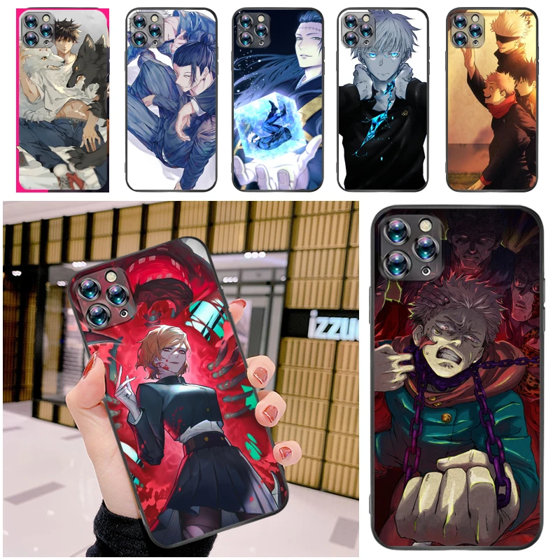 

Jujutsu Kaisen Fushiguro Megumi Sukuna Satoru Gojo Yuji Itadori Phone Case For iPhone 12 Pro MAX Mini SE 2020 Carcasa Funda