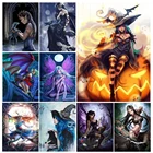 Хэллоуин ведьма крыло Фея Сделай Сам 5D круглая алмазная живопись вышивка крестиком узор Стразы мозаика домашний декор хобби подарок