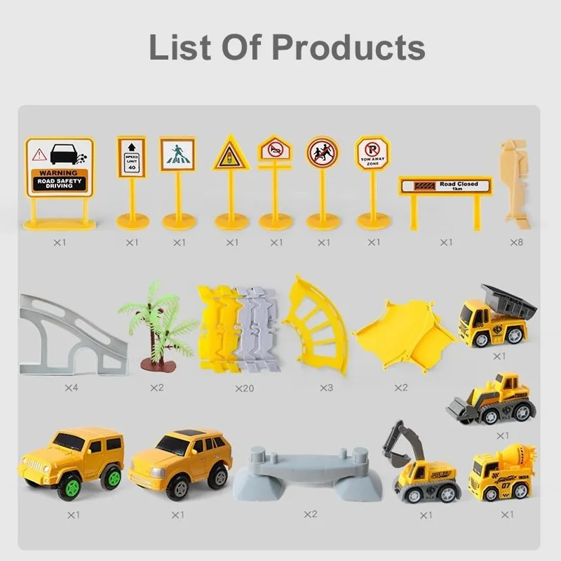 

Children Rail Cars Kids Engineering Vehicle Railway Tracks Car Toys DIY Bend Flexible Race Track Assembly Disassembly Car Toys