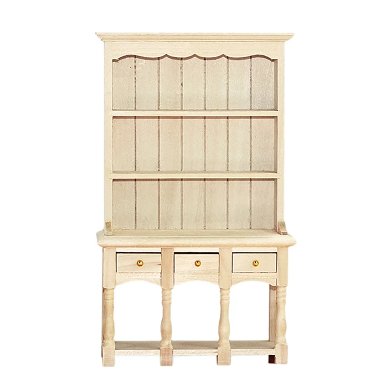 

1/12 Dollhouse Miniature Furniture Bookcase Living Room Kitchen Model Cabinet Shelf Storage Cabinets