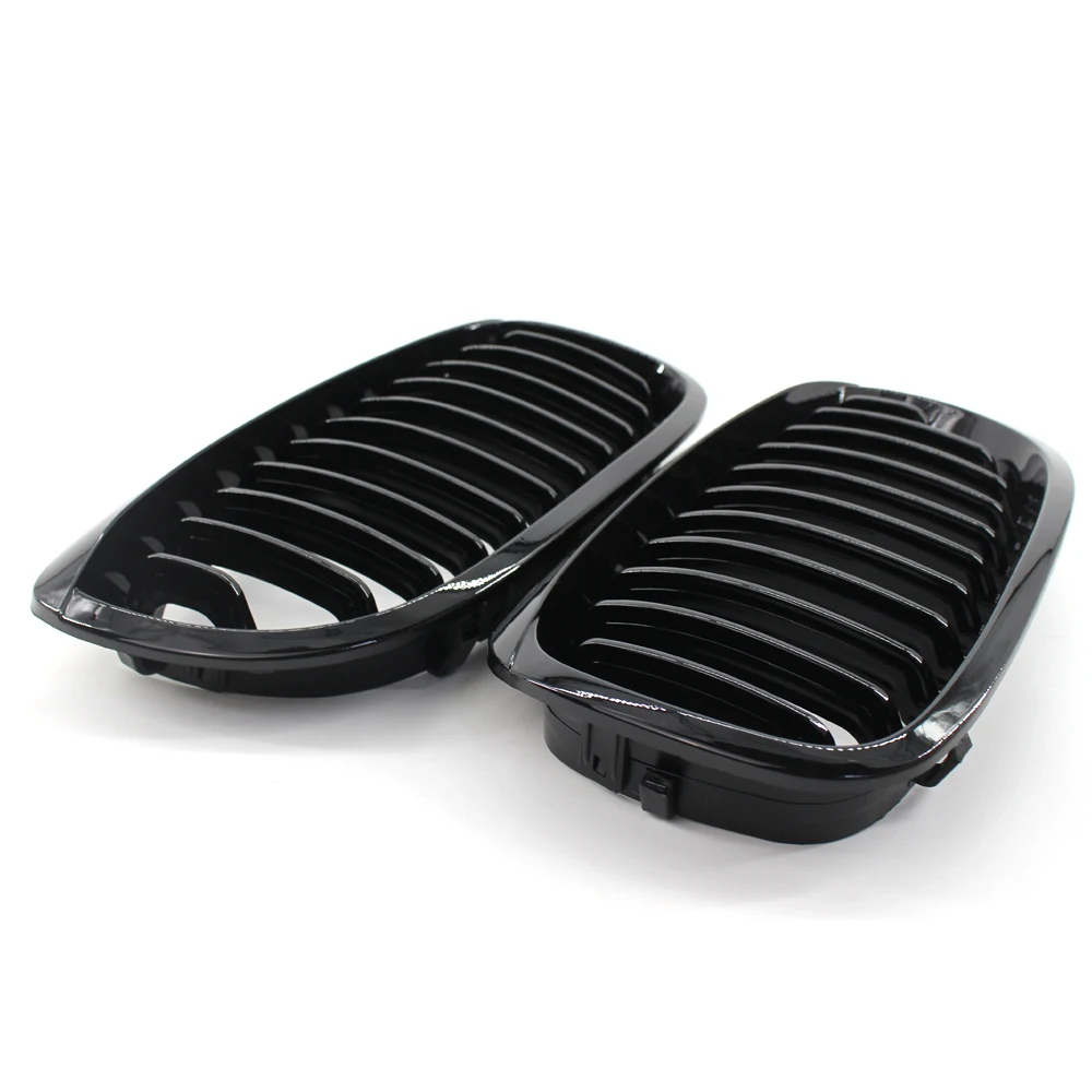 Передняя решетка бампера для BMW 03-05 E46 черная блестящая двойная планка аксессуары