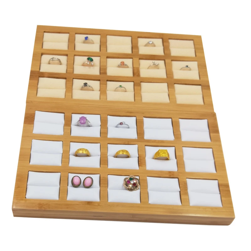 Подставка органайзер для ювелирных изделий из бамбукового дерева|Упаковка и