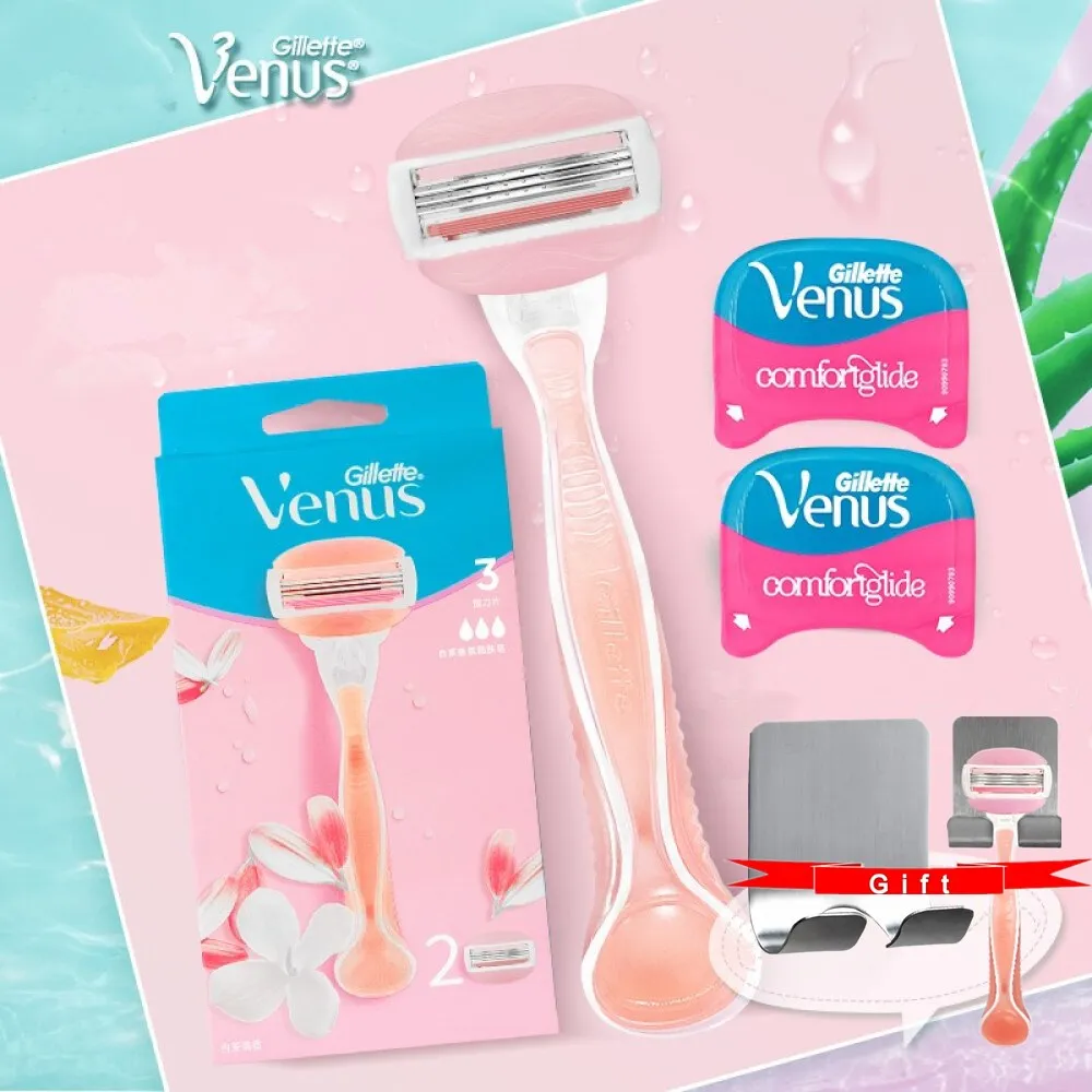

Gillette Venus Women Razors Breeze 3 Layers Shaving Razor Blades Girl Bikini Body Hair Remover Soap Shaver With Hook Up