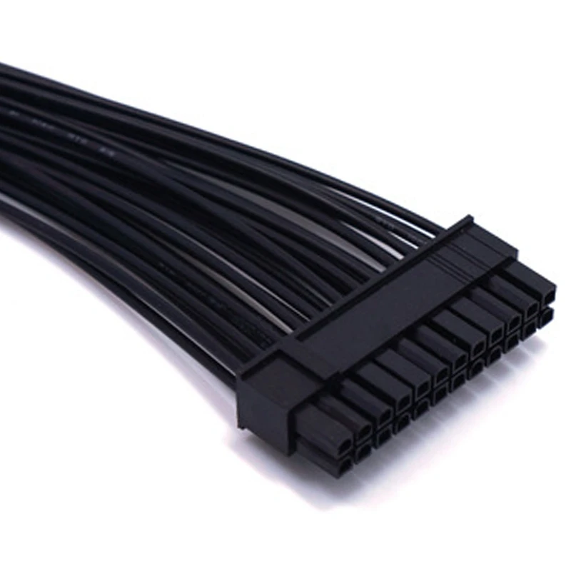 

24Pin Dual PSU Power Extension Cable PC Three Power Supply Synchronization Cable Connector 12.6 Inches / 32cm