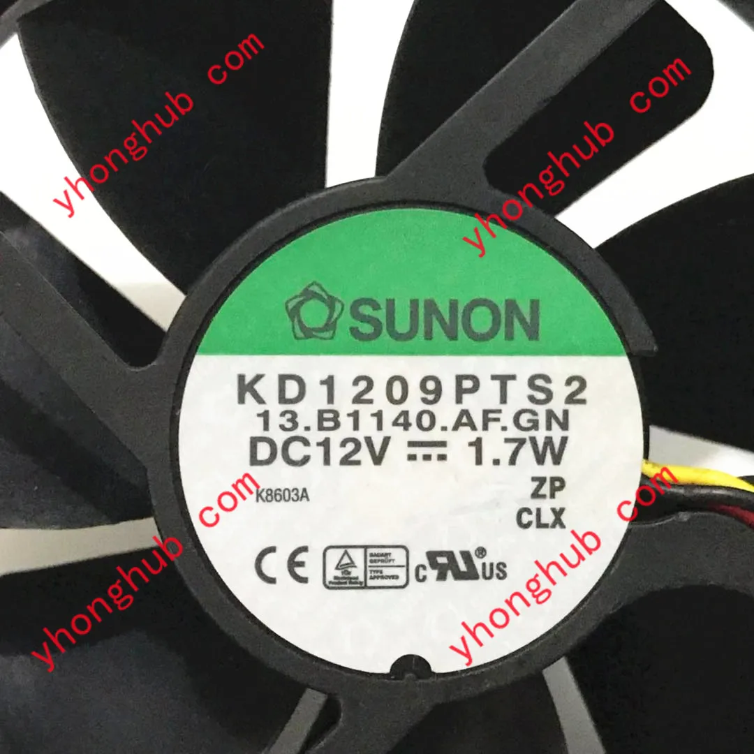 SUNON KD1209PTS2 13.B1140.AF.GN 12 В постоянного тока 1 7 Вт 3-проводной 90x90x25 мм вентилятор