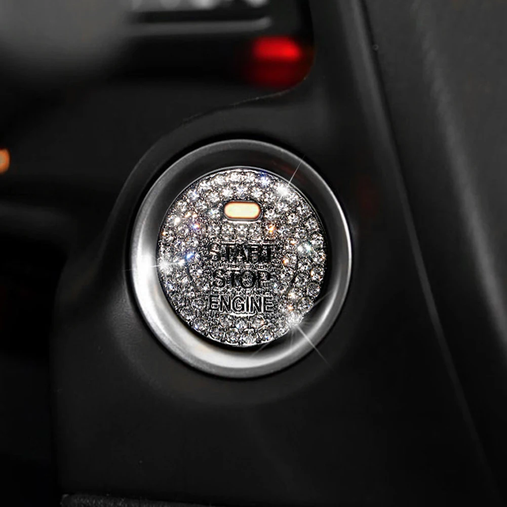 Зажигание двигателя автомобиля кнопка запуска стоп крышка отделка стикер яркий