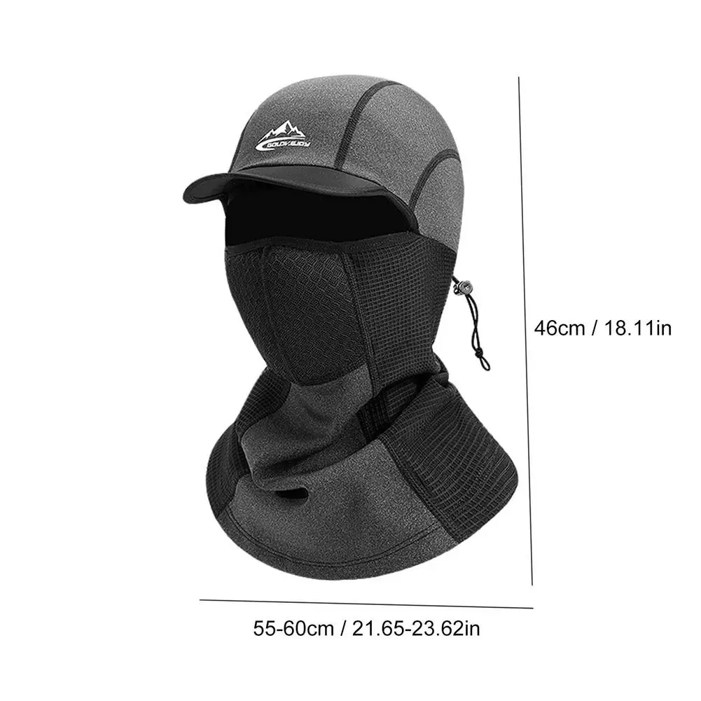 

Winter Windproof Hiking Caps,Men Warm Thermal Fleece Face Beanies,Ski Bike Motorcycle Neck Warmer Helmet Hat