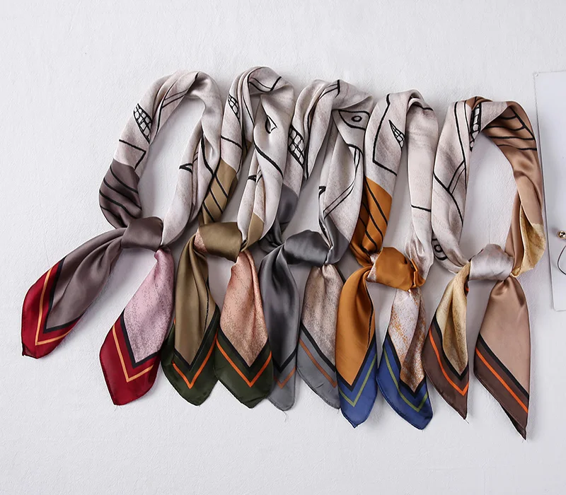 

Hot Selling Square Scarf Fashion Lady Hair Band Foulard Neck Scarves For Spring And Summer Woman's Shawl /Scarves 70*70cm