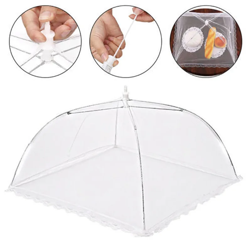

Home Folding Dishs Cover Large Fly-Proof Kitchen Dishs Cover Food Cover Solid Color Used for Outdoors Screen Tents TP-Hot