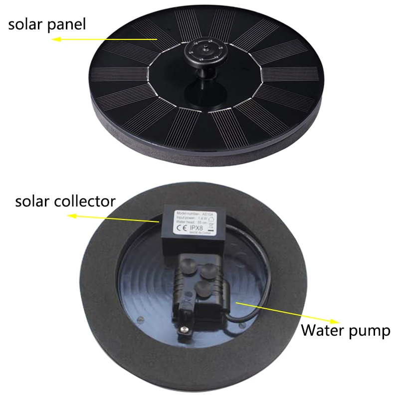 Мини фонтан для воды на солнечной батарее эко пруд водопад садовое украшение