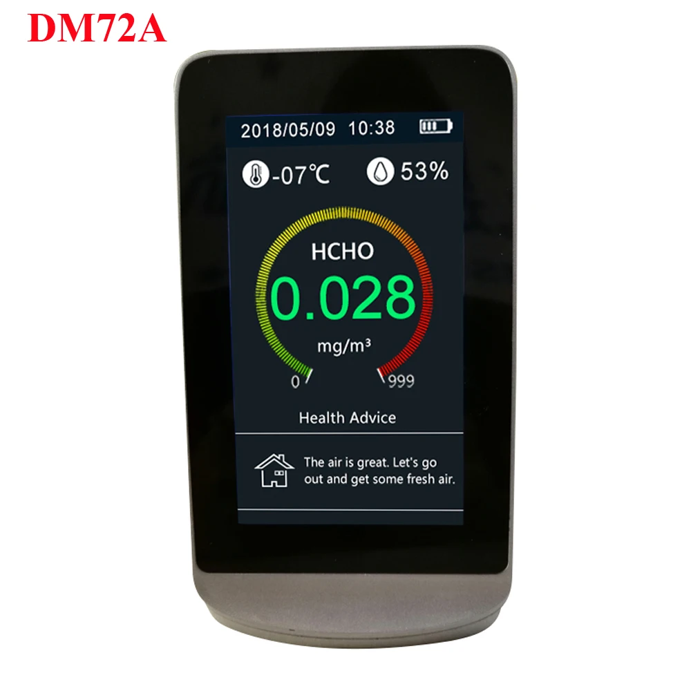 4 3 дюймовый цифровой ЖК-дисплей CO2 PM2.5 PM1.0 PM10 HCHO TVOC AQI детектор термометр и