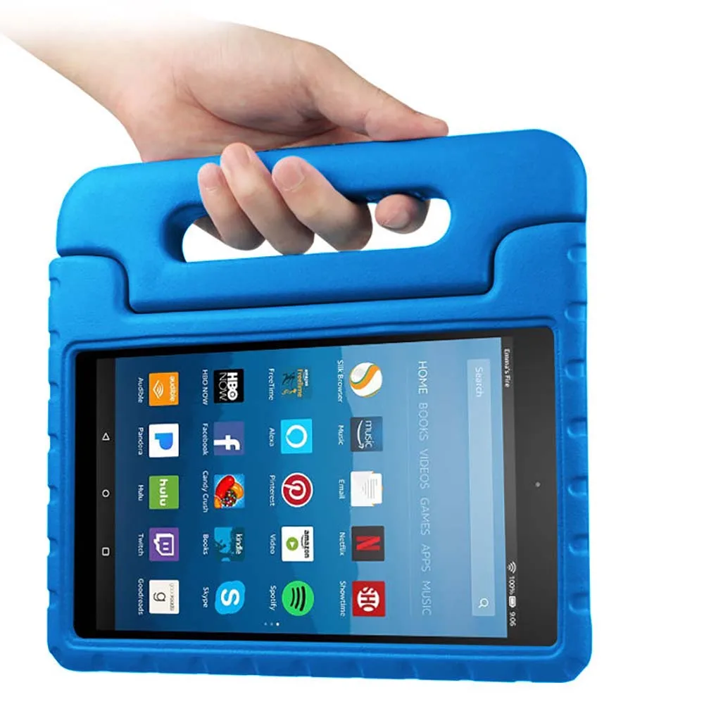 

For Kindle fire7 2019 Tablet Kid Children Safe Rugged Proof Shockproof Thick EVA Foam Case Cover Handle Bracket Protective Shell