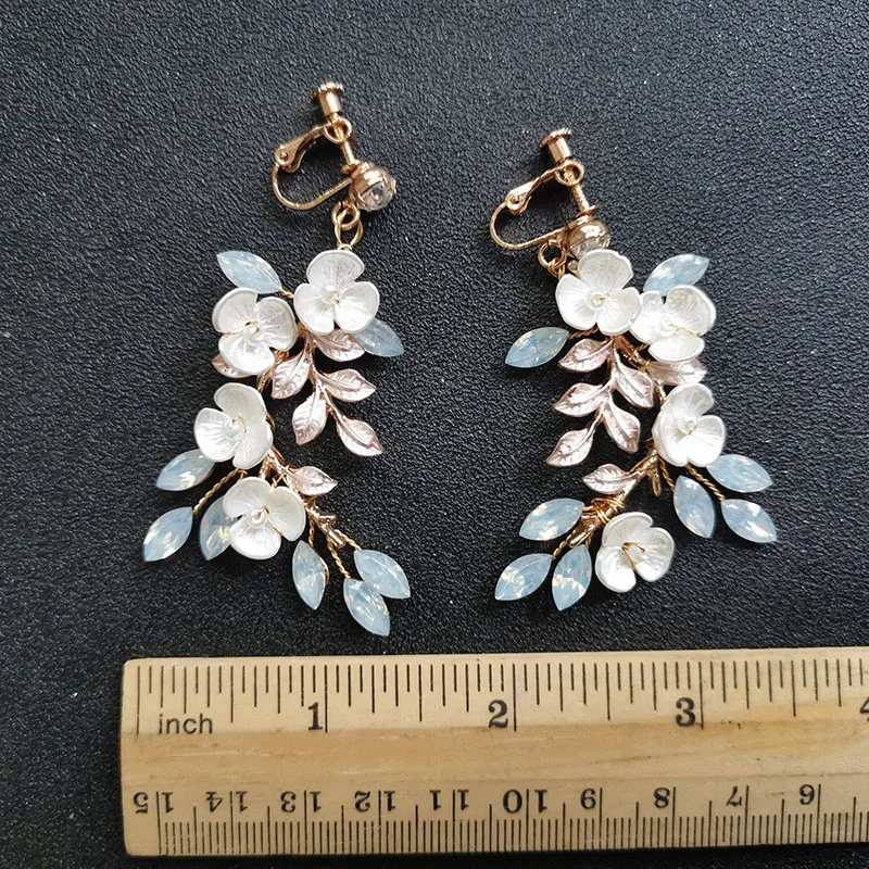 SLBRIDAL Стразы ручной работы с кристаллами жемчугом цветами свадебные