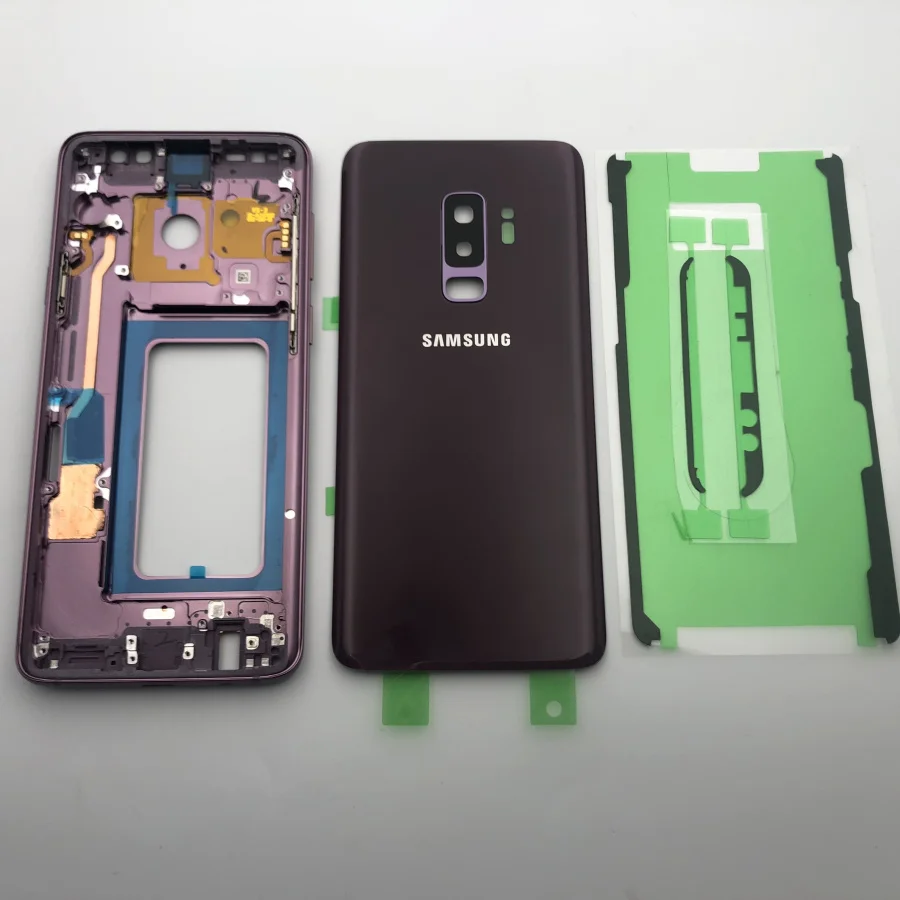 Оригинальный запасной корпус для Samsung Galaxy S9 Plus G965 G965F G965FD со средней рамкой крышка