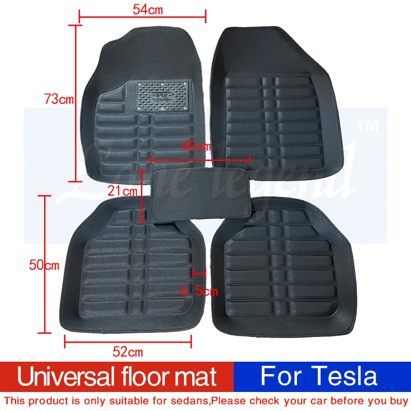 

Universal car floor mats for Tesla model 3 Model S Model X car styling accessories automobile foot covers foot matS