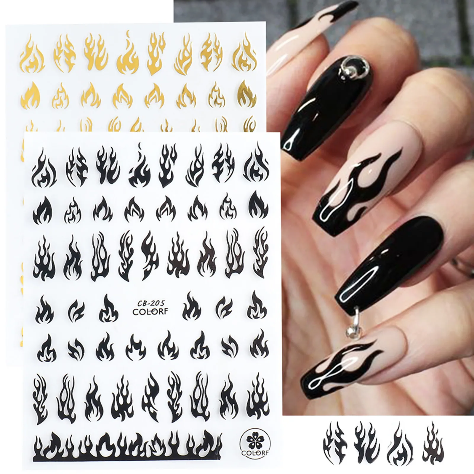 

10PCS Nail Art Stickers Letter Reflections Tape Adhesive Foils DIY Decoration Sticker Water Slide Nail Art Decals QE
