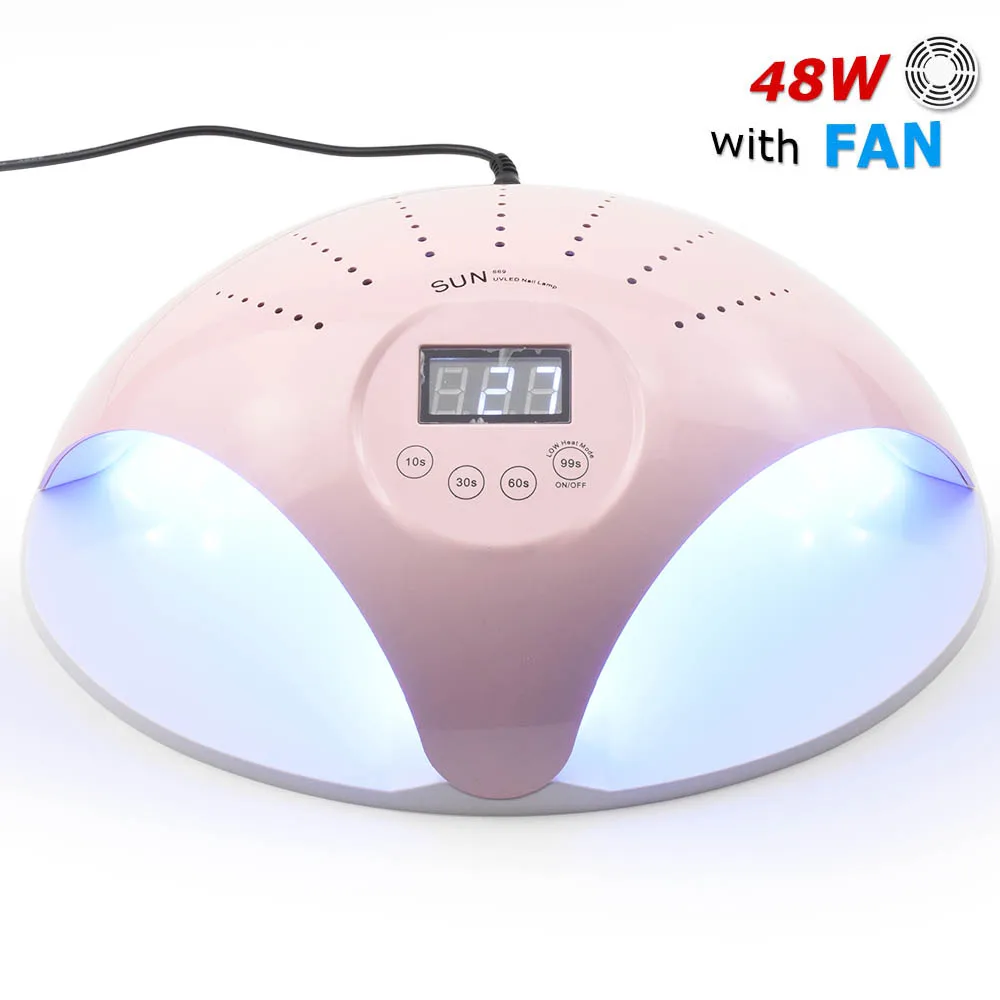 Pink SunX 54 Вт/48 Вт двойная светодиодная УФ-лампа для ногтей сушилка 36 светодиодный s Сушилка для ногтей для всех гелей 30 s/60 s кнопка все для маникюра лампа для ногтей - Цвет: Pink