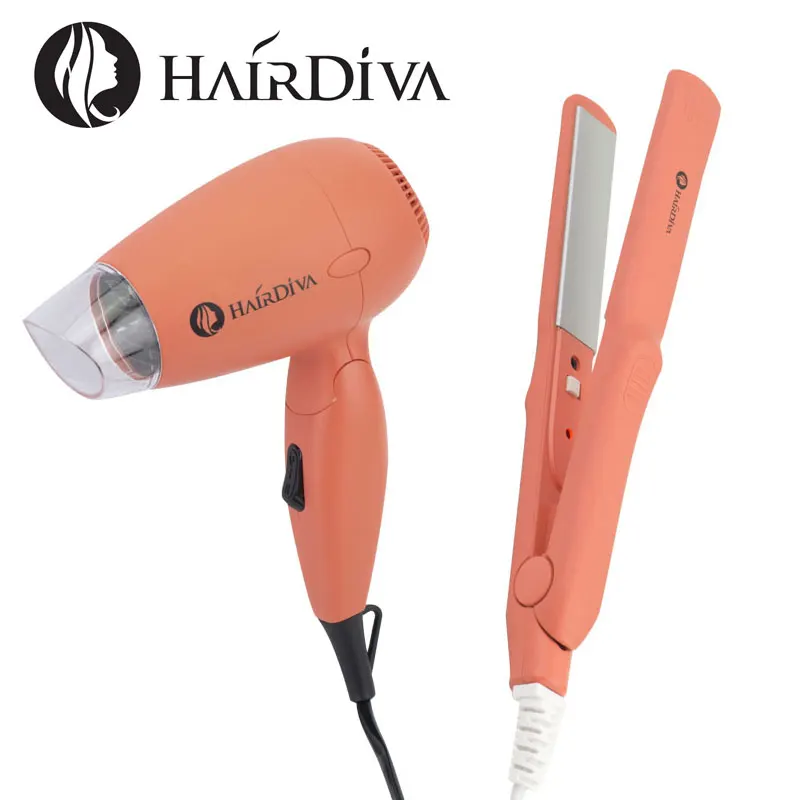 HairDiva автоматический двойное напряжение фен щетка для волос и Выпрямитель