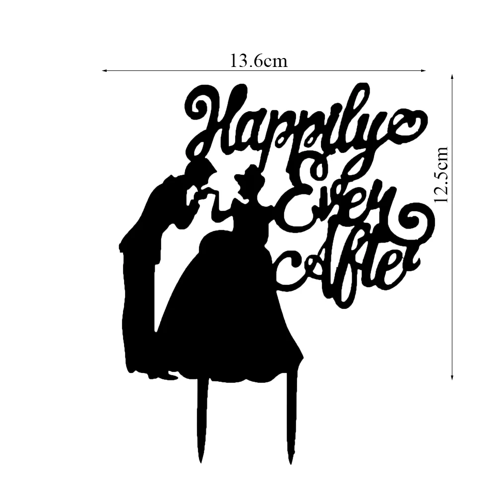 Cake Topper 46 Украшения на свадебный торт, фигурки из черного цвета в виде жениха и невесты Mr Mrs с кошечкой для маленьких собак торт топпера, свадебные Обручение вечерние украшения торта вечерние свадебные сувениры - Цвет: Cake Topper 46