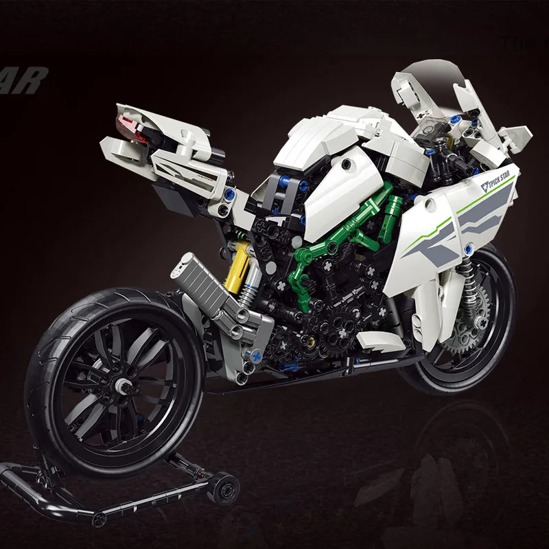

City High-Tech Superbike Race The H2R Motorcycle Car Creative Building Blocks Bricks Toys Boys Birthday Gifts