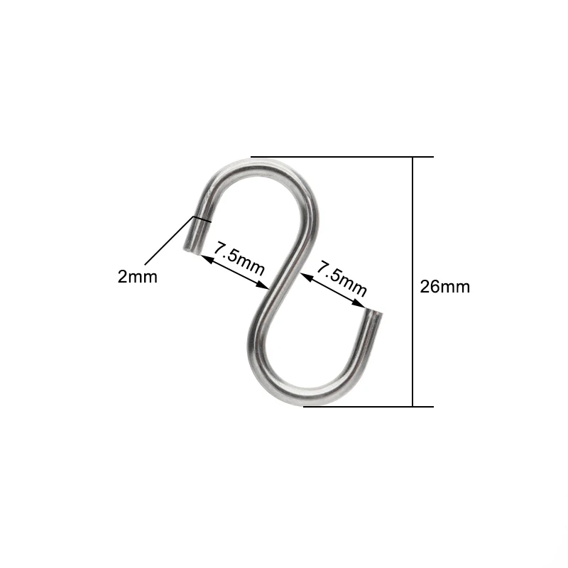 

5-30pcs Stainless Steel S-Shape Hook Heavy Duty Clasp Kitchen Multi-function Railing S Hanger Holder Hooks Hanging Storage Tools