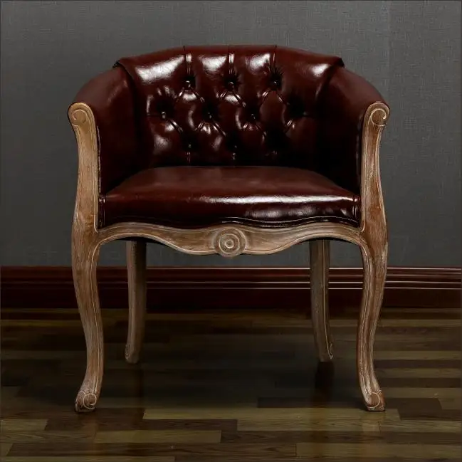 Европа и США Ретро твердый деревянный диван кресло американская