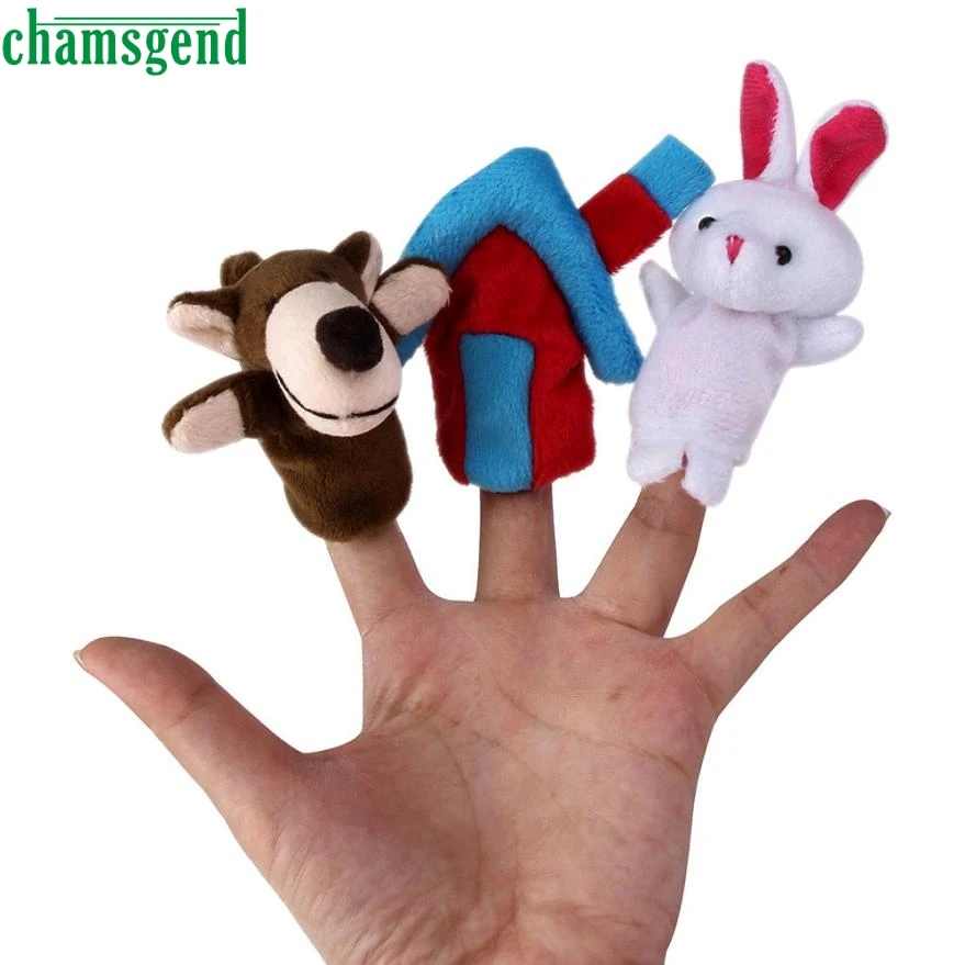 3 шт животных пальчиковые игрушки из плюша ребенка раннее развитие подарок 9