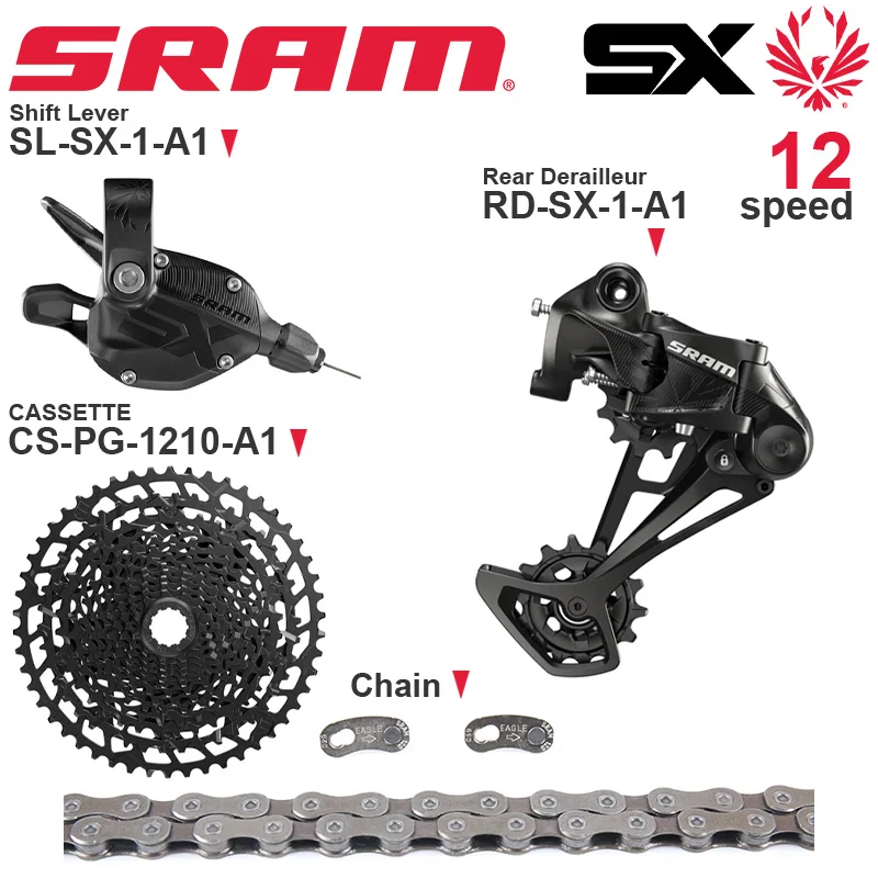 

SRAM SX Eagle 12v Groupset 12 Speed with shifter and rear derailleur cassette COG Chain Original parts
