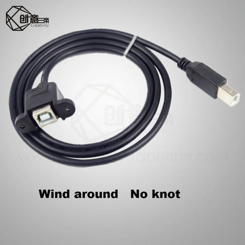 

USB 2.0 Type B Male to Female M/F EXTENSION Data Cable Panel Mount For Printer or 3D Printer Cable 30CM/100CMwith Screw hole