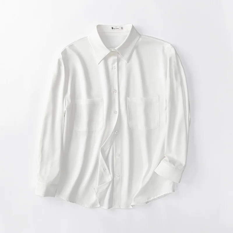 

2021 spring new fashion White Chiffon shirt women's small design sense minority shirt spring