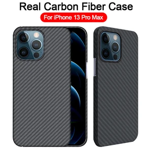 Pure Real Carbon Fiber For iPhone 13 Pro Max 13 Mini Case Aramid Fiber Ultra Thin Shockproof Cover For iPhone 11 12 Pro Max