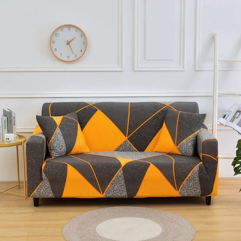 

Geometric corner sofa covers Flowers Leaf sofa cover elastic for living room slipcovers stretch Polyester Loveseat Couch Cover