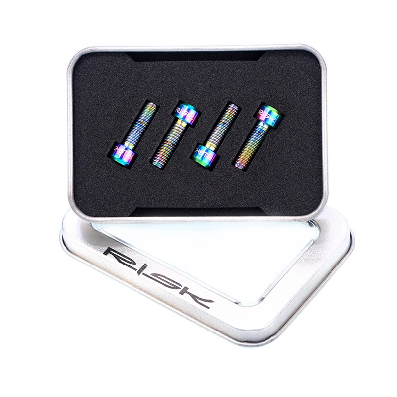 Риска 4 шт. M6X20 Mtb велосипед дисковый тормоз винты Титан сплав болты для выноса