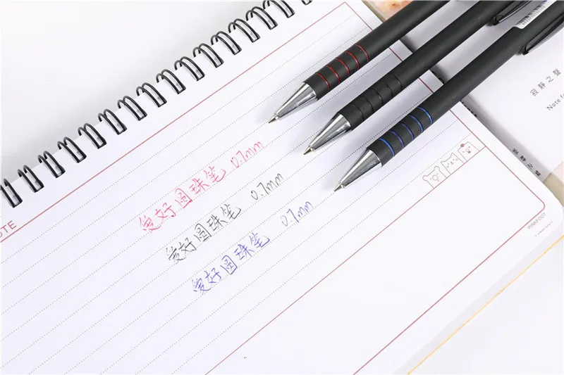3 шт./лот, 3 цвета, заправка чернил, 0,7 мм, шариковая ручка stylo pennen boligrafos kugelschreiber canetas penna kalem, ручки 03660