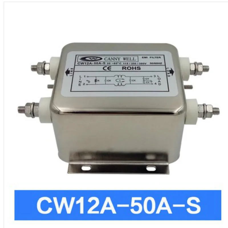 Фильтр электромагнитных помех CW12A 50A 60A 10A 20A 30A 40A S однофазный очиститель