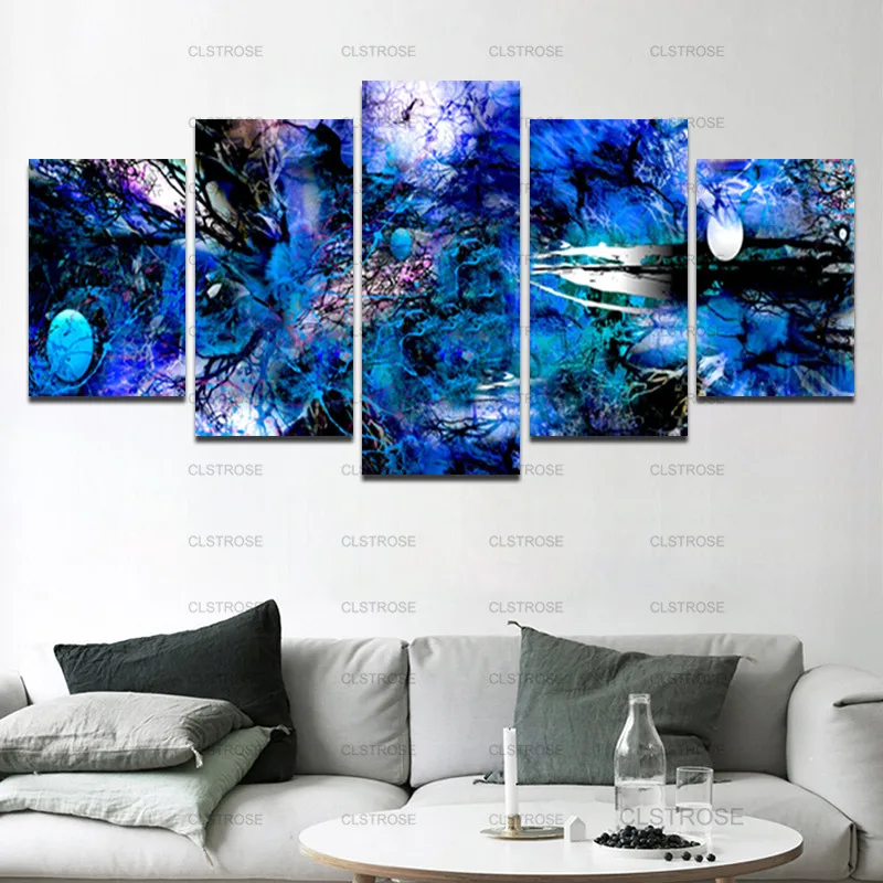 

Nordic Purple Line Texture Canvas Poster Ink Art Print Wall Picture for Living Room Office Decoration Frameless Style