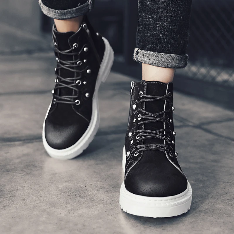 Осенние мужские ботинки новые мотоциклетные Martin челси повседневная обувь