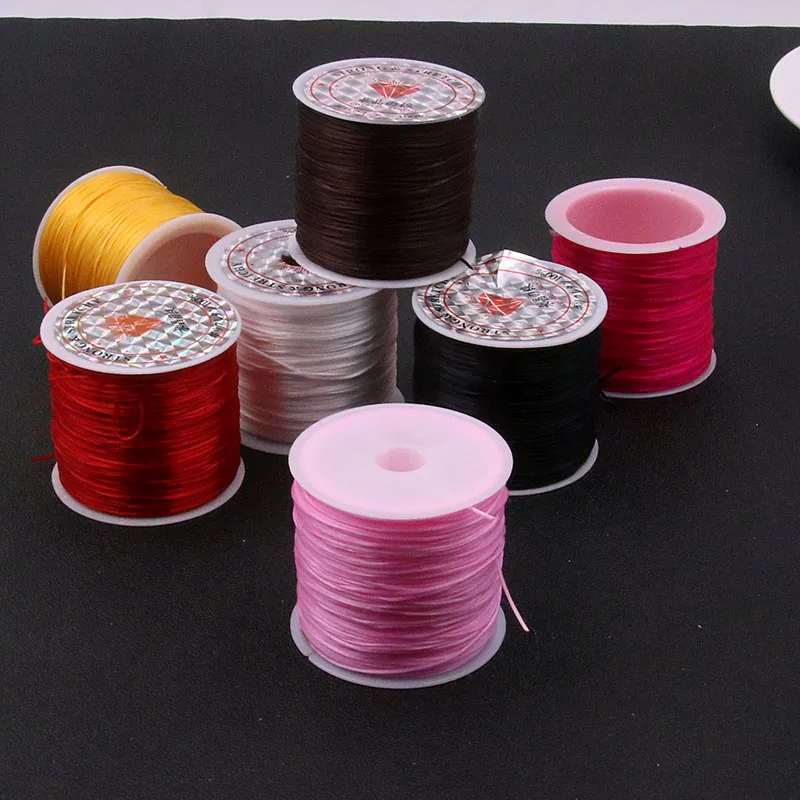 

1 шт., 7 цветов, прозрачные гибкие бусины для ювелирных изделий, браслетов, ожерелий