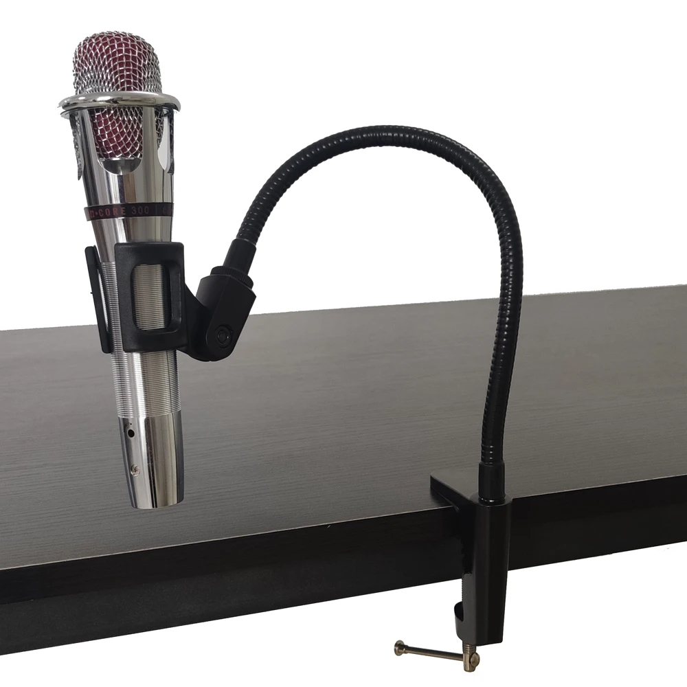 Flexível do Microfone do Gooseneck com Braçadeira de Mesa para o Equipamento de Transmissão ao Vivo do Estúdio da Radiodifusão Suporte Transmissão Vivo do Estúdio da Radiodifusão de ao