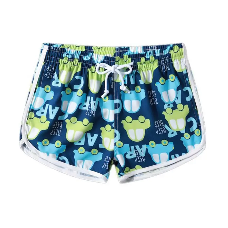 

Men Women Drawstring Swim Trunks Quick Dry Mesh Pocket Cartoon Car Beach Shorts A69C