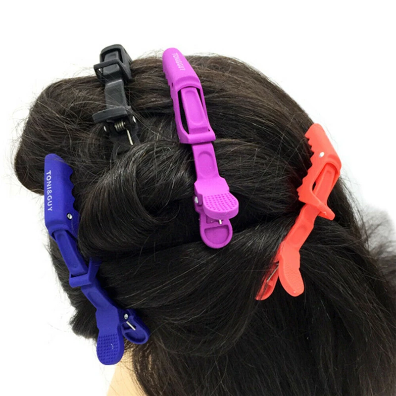 

6Pcs/lot Plastic Hair Clip Hairdressing Clamps Claw Hair Section Clips Grip Cutting Barbers for Salon Hair Styling Accessories