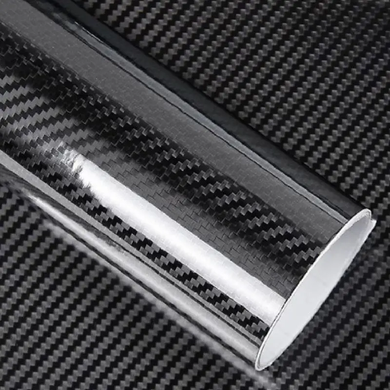 

5D Car Sticker Glossy Carbon Fiber Roll Film Foil Waterproof Decorative Paper Wrap DIY Auto Accessories 50 X 200cm